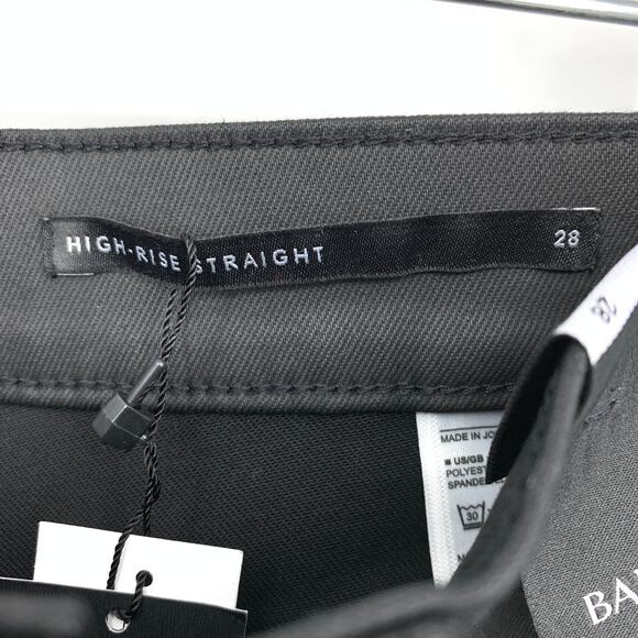 Banana Republic Women's Size 28 High Rise Straight Leg Ankle Jeans Black Coated - Picture 6 of 7